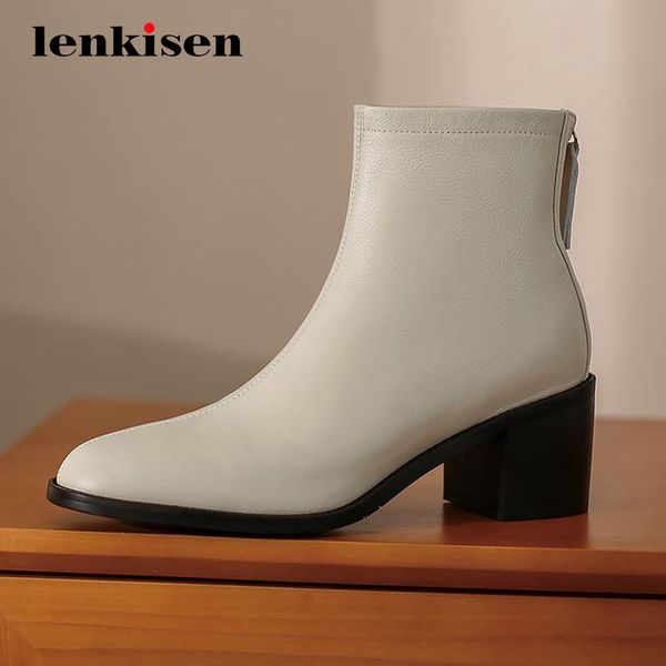 boots lenkisen vintage short natural leather convenient round toe thick high heel zipper elegant lady dress ankle l62, Black
boots lenkisen vintage short natural leather convenient round toe thick high heel zipper elegant lady dress ankle l62, Black