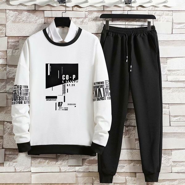 men's tracksuits spring autumn sets korean style long sleeve t shirts+solid color joggers casual pants fashion 2 for men clothing, Gray
men's tracksuits spring autumn sets korean style long sleeve t shirts+solid color joggers casual pants fashion 2 for men clothing, Gray