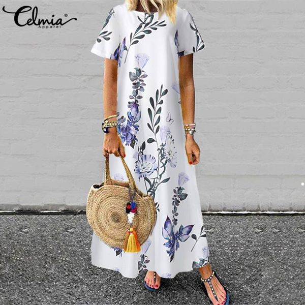 casual dresses bohemian dress 2021 celmia women short sleeve floral printed long maxi sundress o neck loose party beach robe vestidos 7, Black;gray
casual dresses bohemian dress 2021 celmia women short sleeve floral printed long maxi sundress o neck loose party beach robe vestidos 7, Black;gray