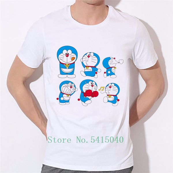 men t shirt brand summer 2020 clothes t-shirts cartoon doraemon boy anime short sleeve