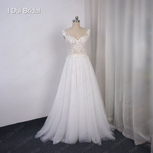tulle lace wedding dress a line sweetheart neckline with strapes lace up back beach bridal gown, Blue;red
tulle lace wedding dress a line sweetheart neckline with strapes lace up back beach bridal gown, Blue;red