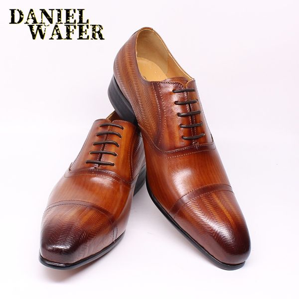 luxury men oxfords shoes black brown lace up cap toe handmade formal dress shoes men's wedding office genuine leather men
luxury men oxfords shoes black brown lace up cap toe handmade formal dress shoes men's wedding office genuine leather men