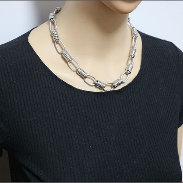 мужская мода hip hop ot пряжки choker ожерелье 13.5мм нержавеющей стали o link колье цепи для мужчин женщины punk ювелирные изделия, Silver
мужская мода hip hop ot пряжки choker ожерелье 13.5мм нержавеющей стали o link колье цепи для мужчин женщины punk ювелирные изделия, Silver
