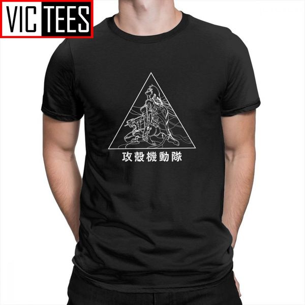 men's major ghost in the shell t shirts summer style casual t-shirts round collar pure cotton stylish tee shirts