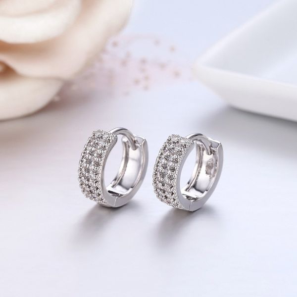 three line cz small circles loop huggie hoops earrings for women child girls kids brass gold color jewelry oorbellen aretes aros, Golden;silver
three line cz small circles loop huggie hoops earrings for women child girls kids brass gold color jewelry oorbellen aretes aros, Golden;silver