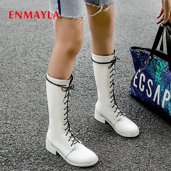 enmayla 2020 winter women shoes pu lace-up knee high boots round toe high heel boots basic short plush women size 34-43, Black
enmayla 2020 winter women shoes pu lace-up knee high boots round toe high heel boots basic short plush women size 34-43, Black