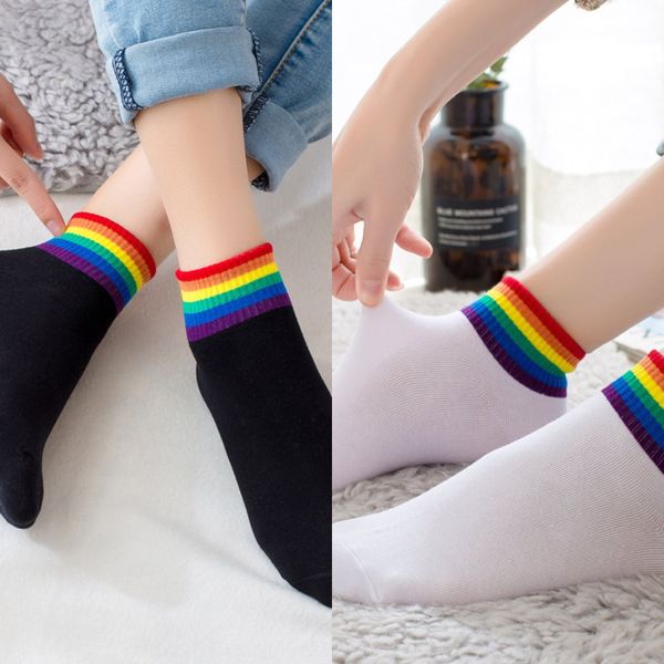 rainbow striped socks children's summer socks shallow mouth rainbow striped spring street korean cutestyle ins fashion spring street sd, Black
rainbow striped socks children's summer socks shallow mouth rainbow striped spring street korean cutestyle ins fashion spring street sd, Black