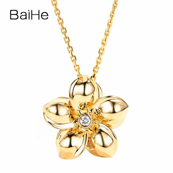 chains baihe solid 18k yellow gold 0.03ct h/si round natural diamond trendy fine jewelry wedding beautiful flower necklaces, Silver
chains baihe solid 18k yellow gold 0.03ct h/si round natural diamond trendy fine jewelry wedding beautiful flower necklaces, Silver