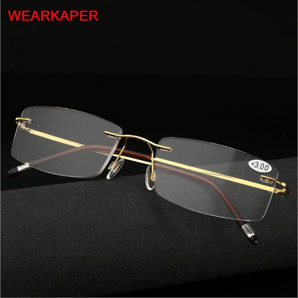 wearkaper 1.0-3.25 rimless titanium alloy reading glasses men women ultralight fashion presbyopic eyeglasses, White;black
wearkaper 1.0-3.25 rimless titanium alloy reading glasses men women ultralight fashion presbyopic eyeglasses, White;black