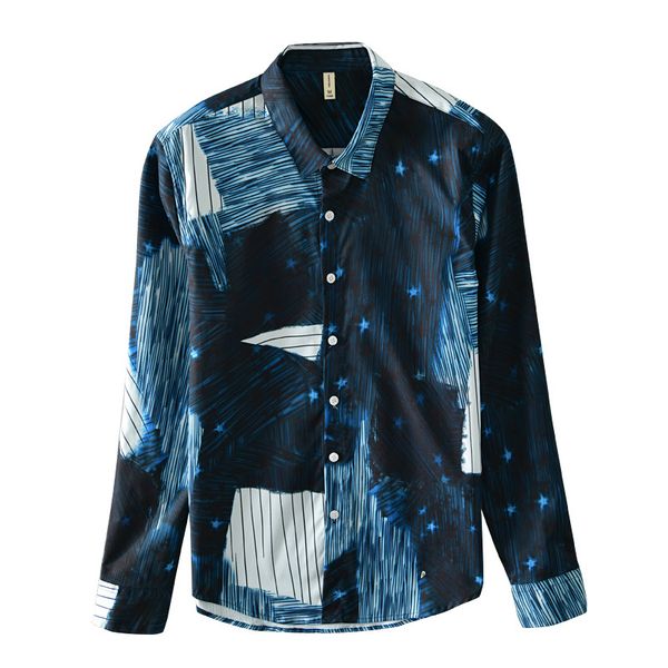 2020 new arrival casual business digital printing shirts men vintage long sleeve social men's clothing y3081, White;black
2020 new arrival casual business digital printing shirts men vintage long sleeve social men's clothing y3081, White;black