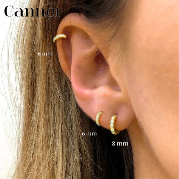 hoop & huggie 6mm/8mm charming gold/rose gold/silver circle zircon cz earrings for women 925 sterling silver small round jewelry, Golden;silver
hoop & huggie 6mm/8mm charming gold/rose gold/silver circle zircon cz earrings for women 925 sterling silver small round jewelry, Golden;silver