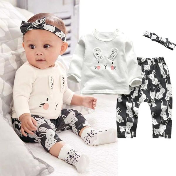 3pcs infant girl clothing newborn baby girl clothes outfits set cartoon pattern long sleeve t-shirt+casual pants+headband, White
3pcs infant girl clothing newborn baby girl clothes outfits set cartoon pattern long sleeve t-shirt+casual pants+headband, White