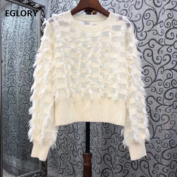 women's sweaters tassel wool sweater 2021 autumn winter fashion knitwear women knitting long sleeve casual apricot black jumper, White;black
women's sweaters tassel wool sweater 2021 autumn winter fashion knitwear women knitting long sleeve casual apricot black jumper, White;black