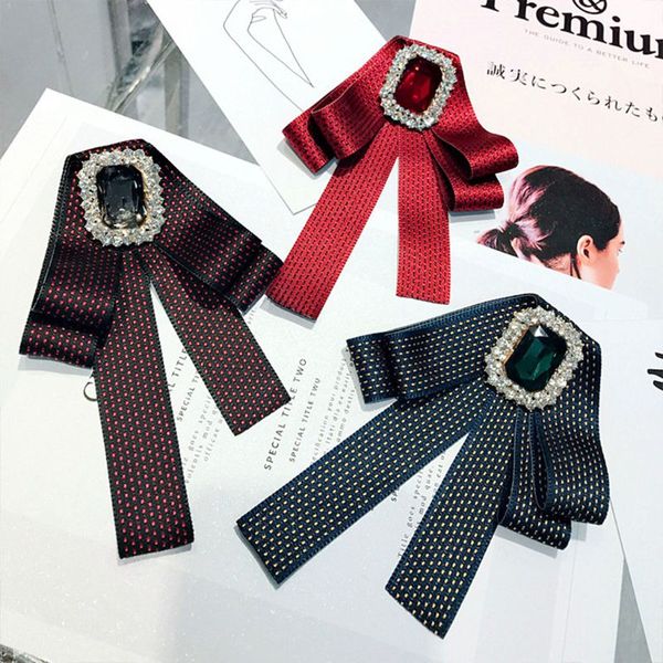 british retro polka dot ribbon bow tie women shirt collar rhinestone brooch pin 40jf, Blue;purple
british retro polka dot ribbon bow tie women shirt collar rhinestone brooch pin 40jf, Blue;purple