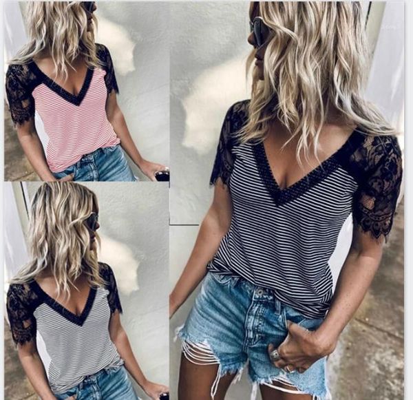 shirt cutout lace sleeves fashion v neck summer famale clothing women designer casual paneled striped t, White
shirt cutout lace sleeves fashion v neck summer famale clothing women designer casual paneled striped t, White