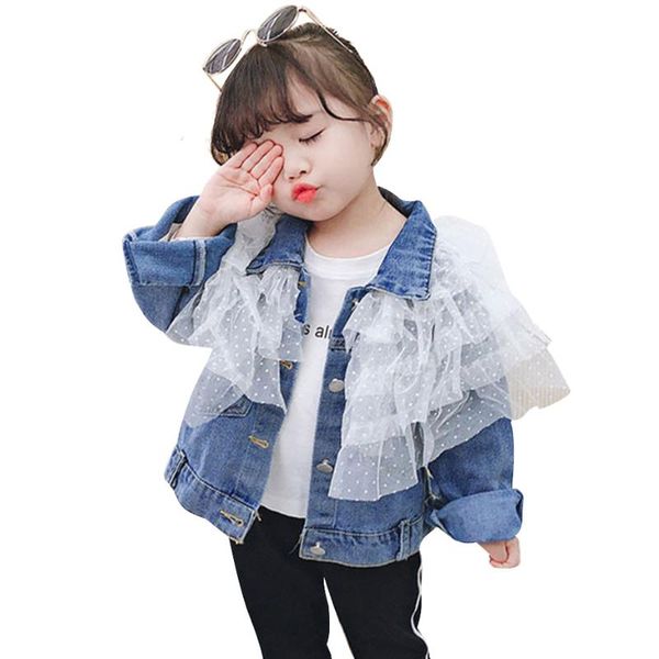 jackets girls coat outerwear mesh girl dot pattern baby patchwork casual style children's clothing, Blue;gray
jackets girls coat outerwear mesh girl dot pattern baby patchwork casual style children's clothing, Blue;gray