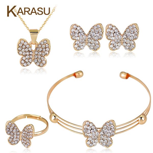 cute butterfly girls kids jewelry sets 4pcs set fashion crystal rhinestones children bracelet necklace earrings jewelry set, Silver
cute butterfly girls kids jewelry sets 4pcs set fashion crystal rhinestones children bracelet necklace earrings jewelry set, Silver