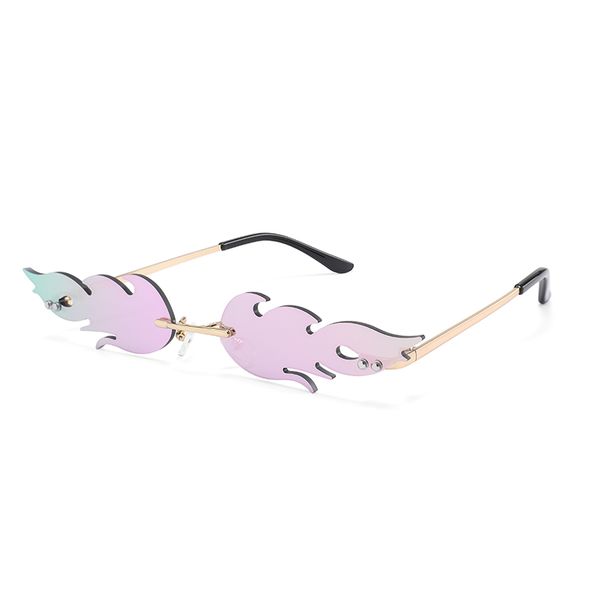 fire shape sunglasses fashion women smaill size frameless cat eye mirror sun glasses for women lady female brand designer, White;black
fire shape sunglasses fashion women smaill size frameless cat eye mirror sun glasses for women lady female brand designer, White;black