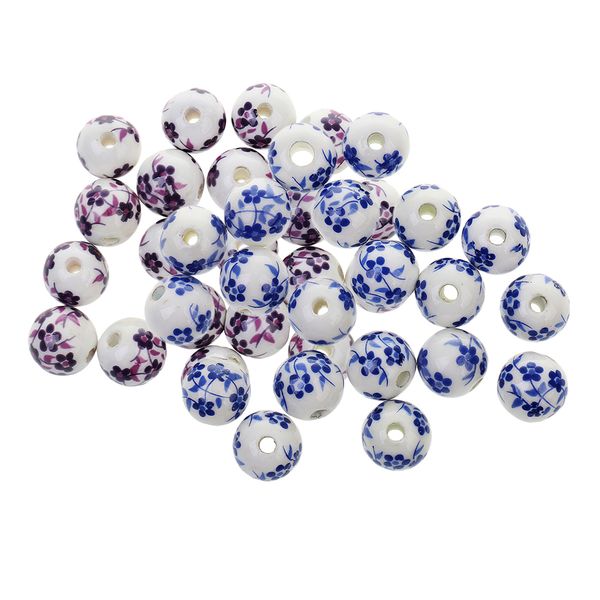 40pcs purple+ blue flower ceramic charms porcelain diy loose spacer beads 12mm flower pattern beads with hole for jewelry project
40pcs purple+ blue flower ceramic charms porcelain diy loose spacer beads 12mm flower pattern beads with hole for jewelry project