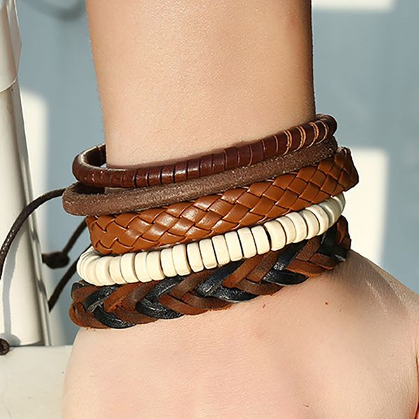 cibocibo bohemia bracelet men a set luxury punk leather braided rope wristband bracelet men fashion pulseras gifts armband, Golden;silver
cibocibo bohemia bracelet men a set luxury punk leather braided rope wristband bracelet men fashion pulseras gifts armband, Golden;silver