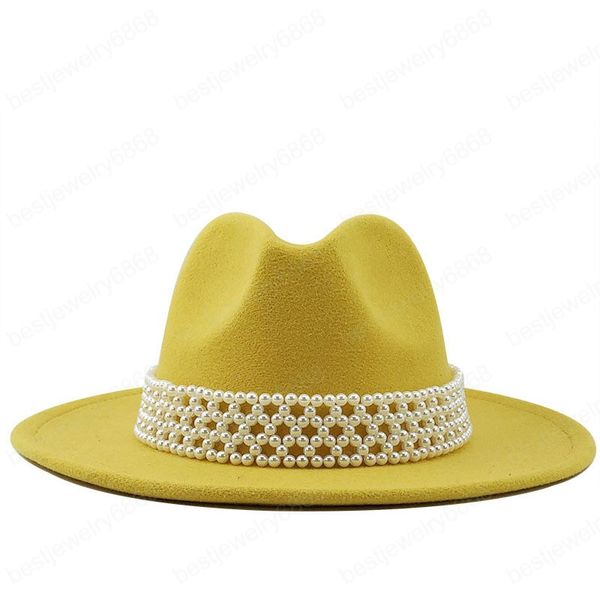 women men white wool fedora hat with pearl ribbon gentleman elegant lady winter autumn wide brim church panama sombrero jazz cap, Blue;gray
women men white wool fedora hat with pearl ribbon gentleman elegant lady winter autumn wide brim church panama sombrero jazz cap, Blue;gray