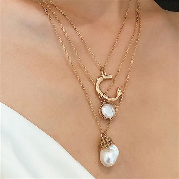 susenstone necklace for women gift personality mix necklace multi layer profiled pearl rice beads collar chain simple classic#q, Silver
susenstone necklace for women gift personality mix necklace multi layer profiled pearl rice beads collar chain simple classic#q, Silver