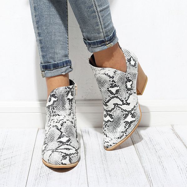 boots women's autumn shoes snakeskin ankle block heels 2021 pu leather fashion zipper ladies botas pointed toe female footwear, Black
boots women's autumn shoes snakeskin ankle block heels 2021 pu leather fashion zipper ladies botas pointed toe female footwear, Black
