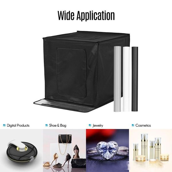 foldable p studio shooting tent kit p box 24*24*24 inch 126pcs 5500k led lights 3 color backdrop table light uk plug
foldable p studio shooting tent kit p box 24*24*24 inch 126pcs 5500k led lights 3 color backdrop table light uk plug