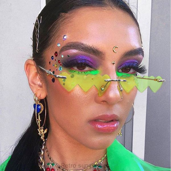 sunglasses vintage classic small frameless women heart shape red yellow pink sun glasses fashion shades for female fml, White;black
sunglasses vintage classic small frameless women heart shape red yellow pink sun glasses fashion shades for female fml, White;black
