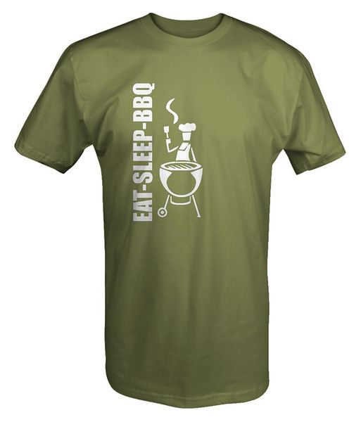 2019 fashion summer style eat sleep bbq grilling outdoors t shirt tee shirt