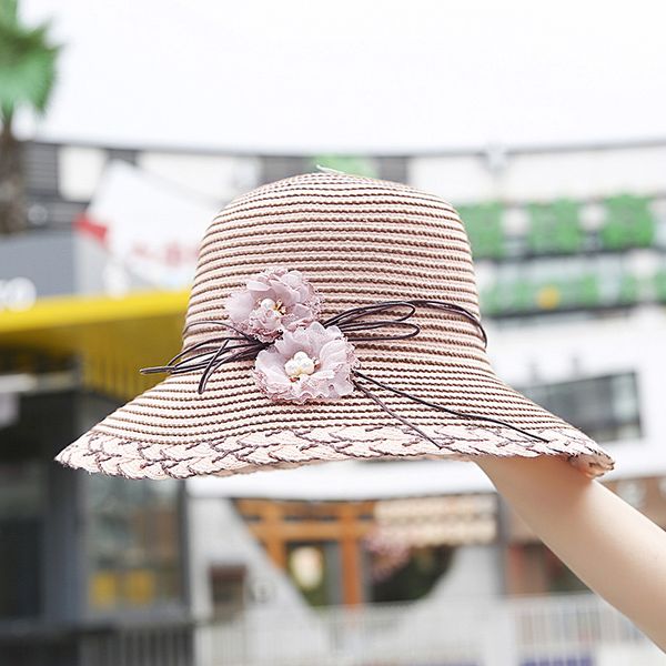 wide brim hats summer hand made straw fake flower bow ribbon sun hat panama beach women's cap, Blue;gray
wide brim hats summer hand made straw fake flower bow ribbon sun hat panama beach women's cap, Blue;gray