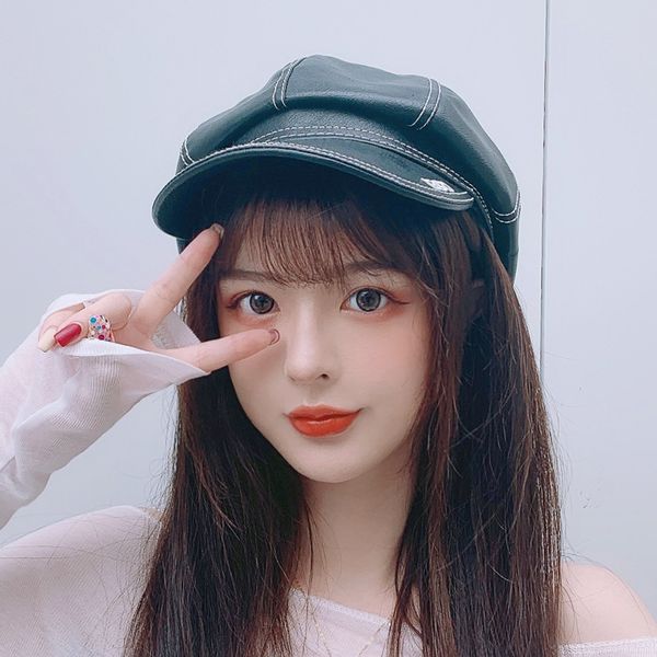beret women pu leather brim embroidery wild casual retro berets caps for women chapeau femme czapka zimowa sombreros de mujer, Blue;gray
beret women pu leather brim embroidery wild casual retro berets caps for women chapeau femme czapka zimowa sombreros de mujer, Blue;gray