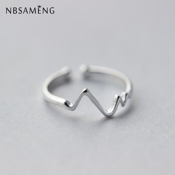 cluster rings nbsameng 100% 925 sterling silvr heart beat electrocardiogram opening adjustable bead for women gift jewelry, Golden;silver
cluster rings nbsameng 100% 925 sterling silvr heart beat electrocardiogram opening adjustable bead for women gift jewelry, Golden;silver