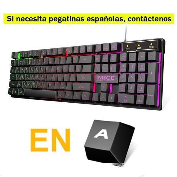 imice gaming keyboard imitation mechanical keyboard backlight english gamer keyboard wired usb game keyboards computer
imice gaming keyboard imitation mechanical keyboard backlight english gamer keyboard wired usb game keyboards computer