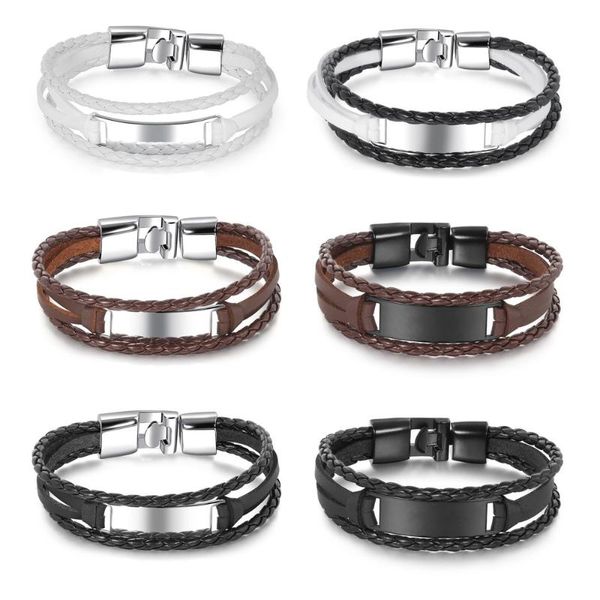 stainless steel jewelry men's leather bracelet wild multi-layer woven tide men's leather bracelet can be lettering jewelry, Golden;silver
stainless steel jewelry men's leather bracelet wild multi-layer woven tide men's leather bracelet can be lettering jewelry, Golden;silver