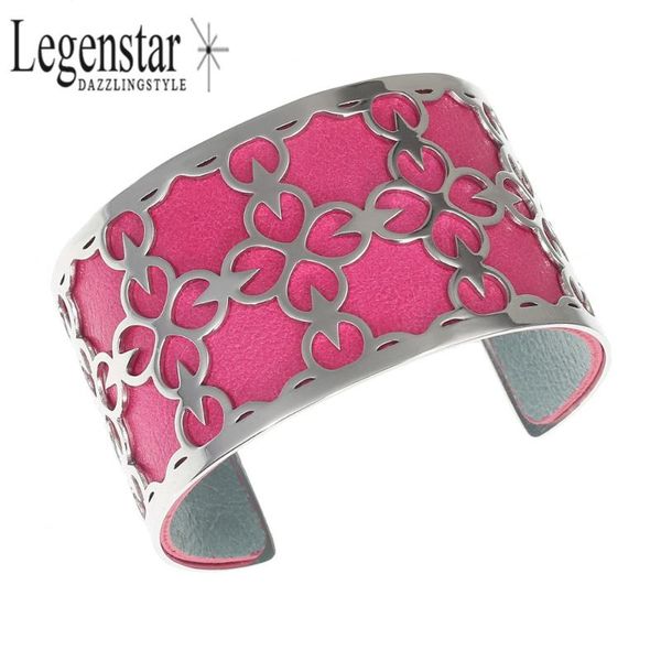 bangle legenstar stainless steel bracelets for women hollow flower reversible pu leather silver color pulseiras, Black
bangle legenstar stainless steel bracelets for women hollow flower reversible pu leather silver color pulseiras, Black
