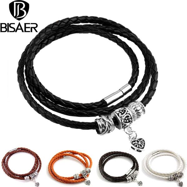 bisaer genuine leather bracelets for men heart clasp trendy rope chain silver plated femme men bracelet amp bangles pulseras, Red;blue
bisaer genuine leather bracelets for men heart clasp trendy rope chain silver plated femme men bracelet amp bangles pulseras, Red;blue