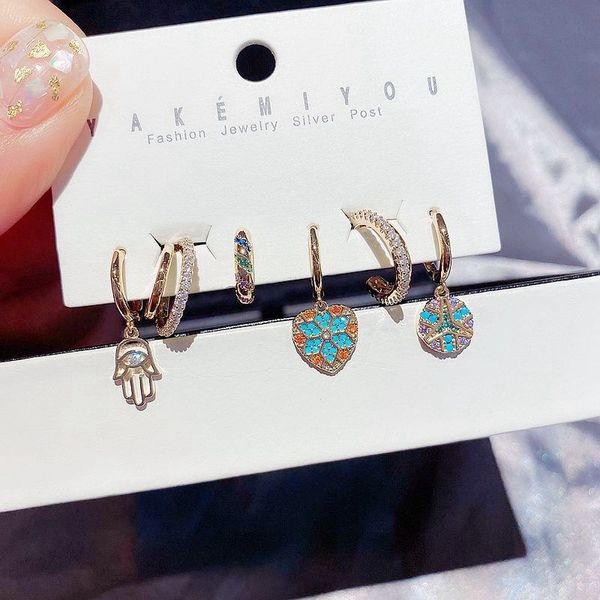 migga 6pcs ethnic dangle earrings ear cuff set micro paved cz zircon stone hamsa hand heart earrings for women, Silver
migga 6pcs ethnic dangle earrings ear cuff set micro paved cz zircon stone hamsa hand heart earrings for women, Silver