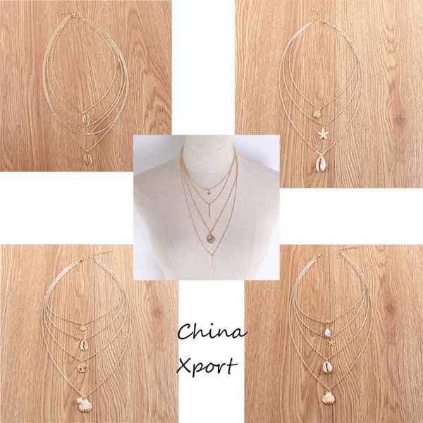pendant necklaces beach stylish shell conches pendants several layers women necklace fashional female jewelry girls, Silver
pendant necklaces beach stylish shell conches pendants several layers women necklace fashional female jewelry girls, Silver