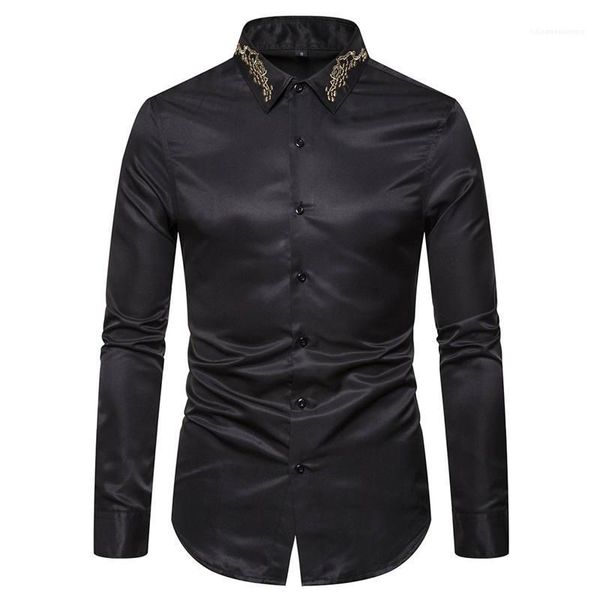 solid color mens designer dress shirts fashion embroidery long sleeve mens casual mens apparel, White;black
solid color mens designer dress shirts fashion embroidery long sleeve mens casual mens apparel, White;black