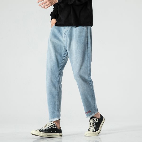 men's jeans 2021 streetwear straight blue men black korean loose fashions pants male zipper denim
men's jeans 2021 streetwear straight blue men black korean loose fashions pants male zipper denim