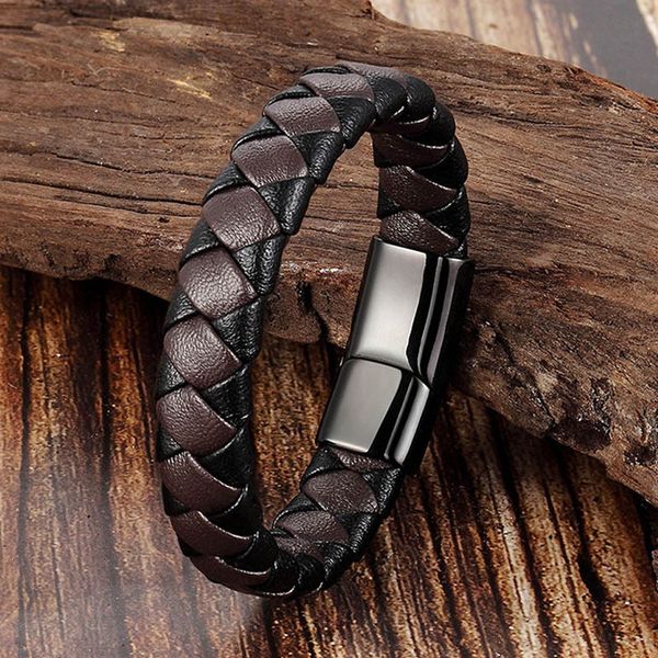 stainless steel magnetic men's bracelet genuine leather bangle brown color wristband fashion charm male men jewelry, Golden;silver
stainless steel magnetic men's bracelet genuine leather bangle brown color wristband fashion charm male men jewelry, Golden;silver