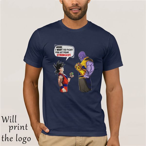 goku vs thanos here i want to fight you at your strongest shirt