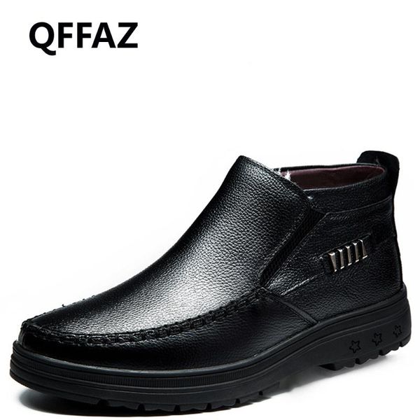 qffaz men shoes winter snow boots fashion footwear men boots leather ankle outdoor casual shoes leren laarzen voor mannen, Black
qffaz men shoes winter snow boots fashion footwear men boots leather ankle outdoor casual shoes leren laarzen voor mannen, Black