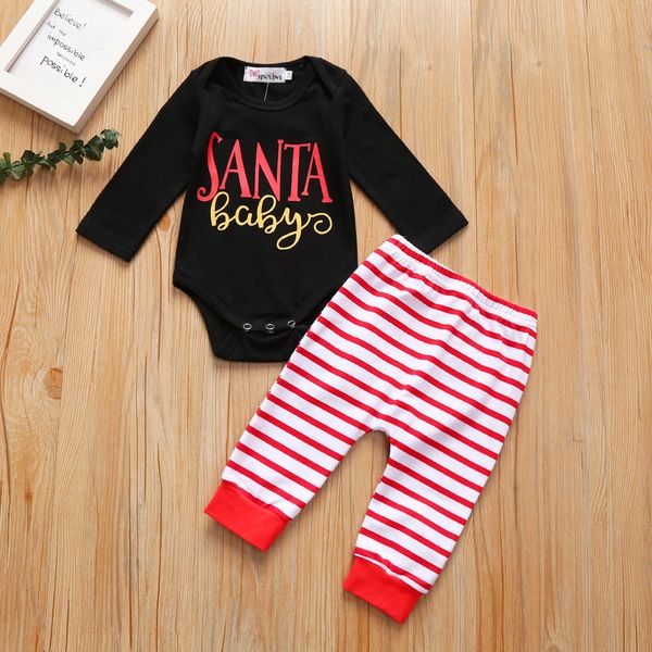 winter children clothes newborn infant baby boys girls long sleeve cotton christmas letter striped romper+pants outfits set, White
winter children clothes newborn infant baby boys girls long sleeve cotton christmas letter striped romper+pants outfits set, White