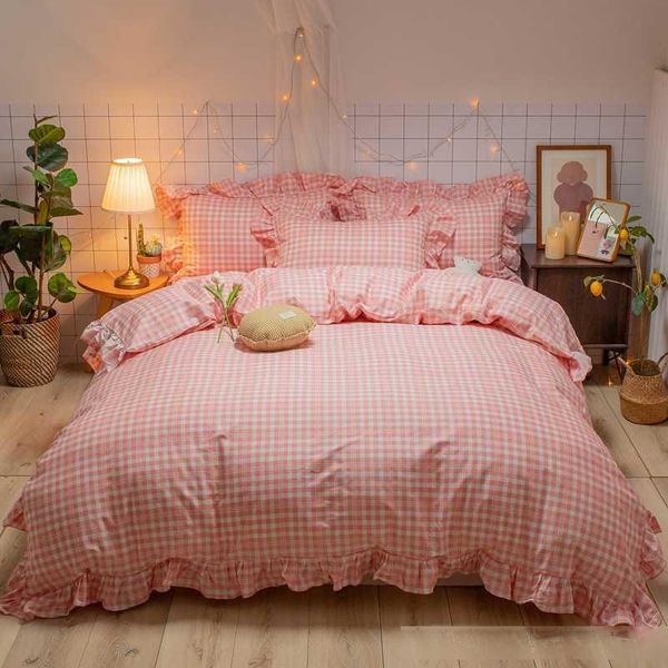 100% cotton princess girls ruffle bedding set 3/4pcs korean style duvet cover pillowcases bedsheet kids single bed clothes king
100% cotton princess girls ruffle bedding set 3/4pcs korean style duvet cover pillowcases bedsheet kids single bed clothes king