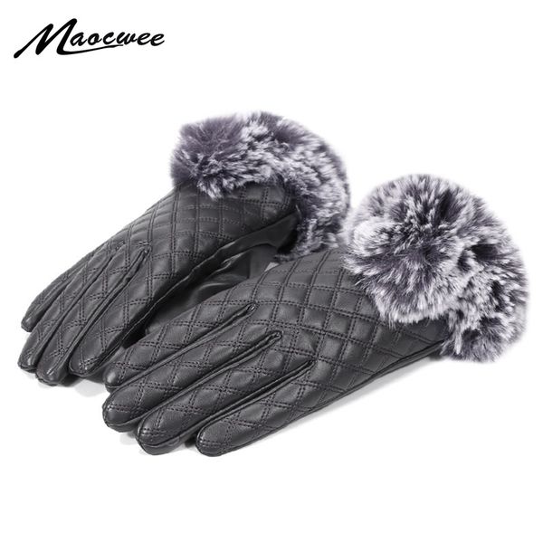 five fingers gloves fashion women warm thick winter synthetic leather elegant girls finger mittens size with faux fur female, Blue;gray
five fingers gloves fashion women warm thick winter synthetic leather elegant girls finger mittens size with faux fur female, Blue;gray