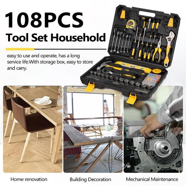 108pcs tool set household hardware hand tools combination auto repairing kit tool box wide application range,long service life
108pcs tool set household hardware hand tools combination auto repairing kit tool box wide application range,long service life