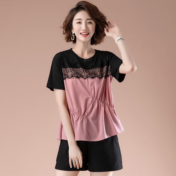 large size women's clothing 2020 summer new lace stitching short-sleeved t- t- shirt shirtwestern style age-reducing pink shirt ins fas, Black;gray
large size women's clothing 2020 summer new lace stitching short-sleeved t- t- shirt shirtwestern style age-reducing pink shirt ins fas, Black;gray
