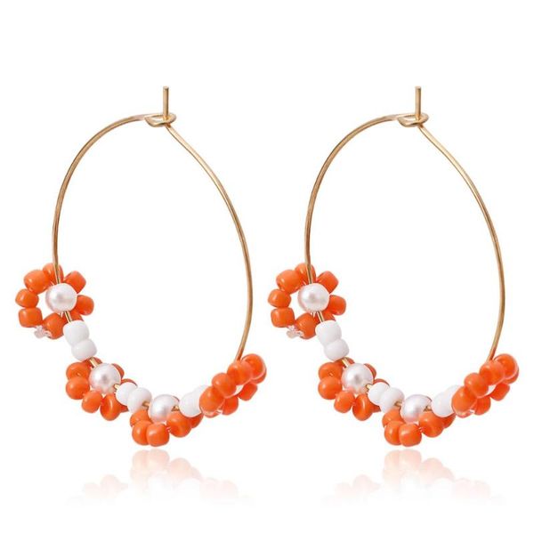 hoop & huggie fashion creative retro ethnic style rice pearl flower earrings simple beaded, Golden;silver
hoop & huggie fashion creative retro ethnic style rice pearl flower earrings simple beaded, Golden;silver